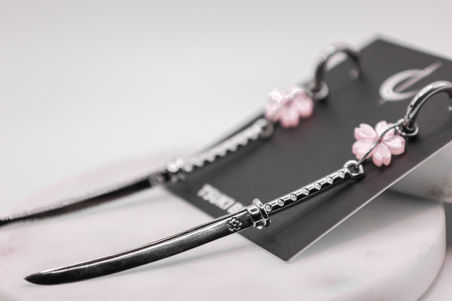 Sakura Blossom Katana Earring - Tsuki Blade