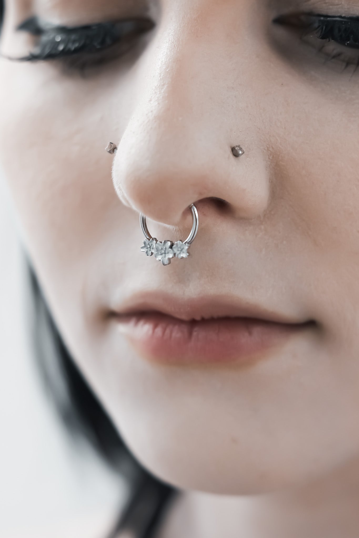 Sakura Septum Clicker Ring - Tsuki Blade