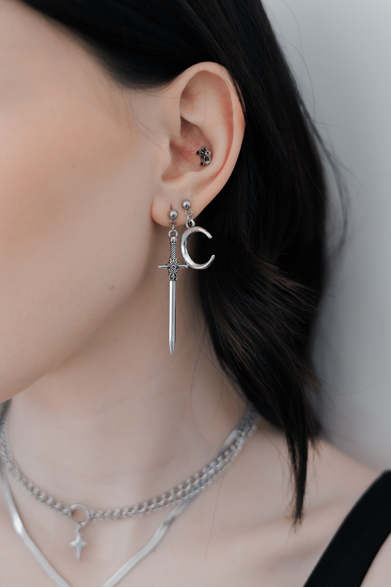 Astral Honor Sword Duo Earrings
