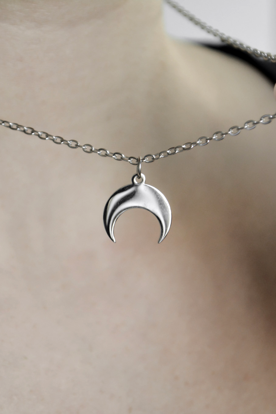 Gleaming Crescent Necklace