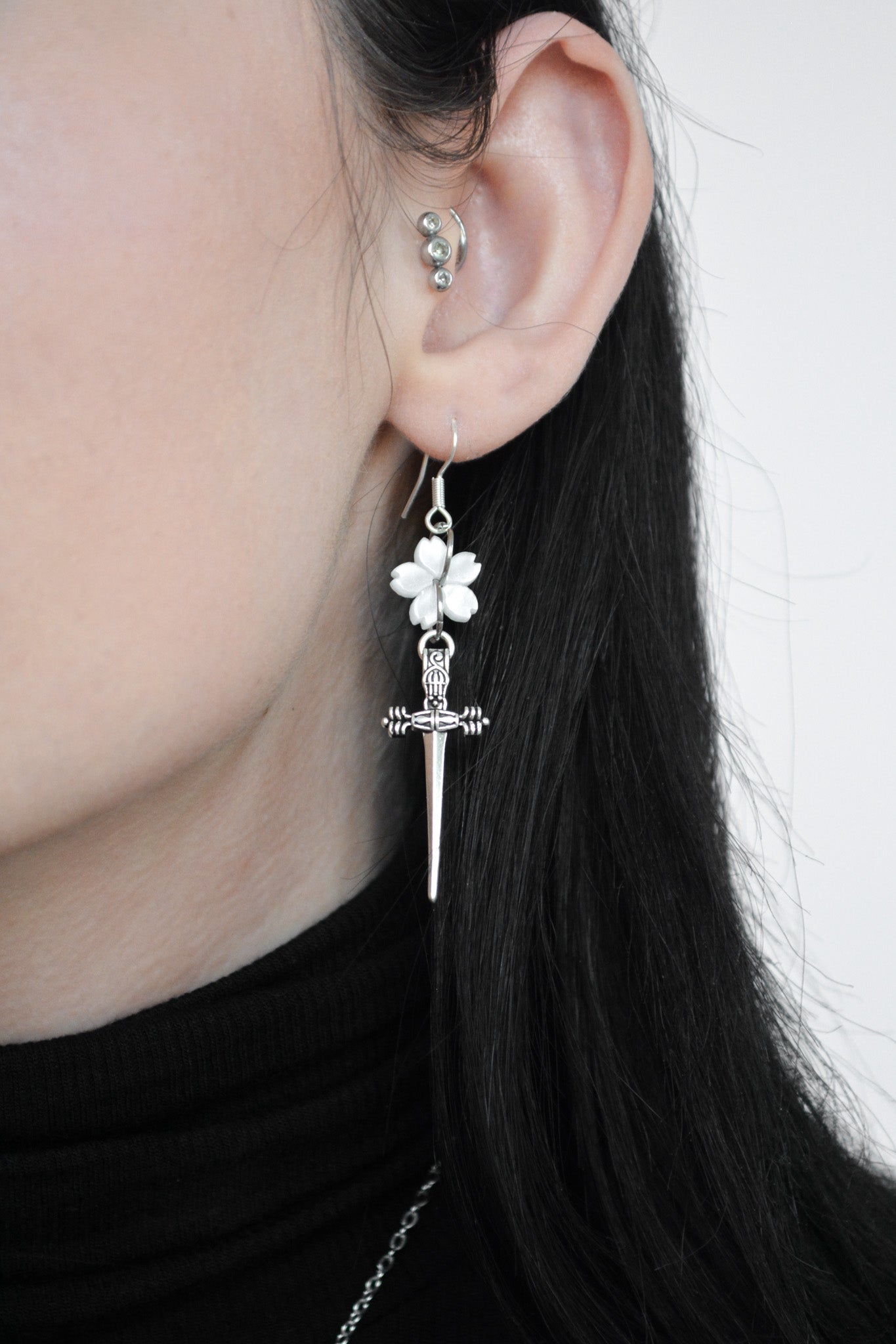 Sakura Blade Variant Earrings - Tsuki Blade