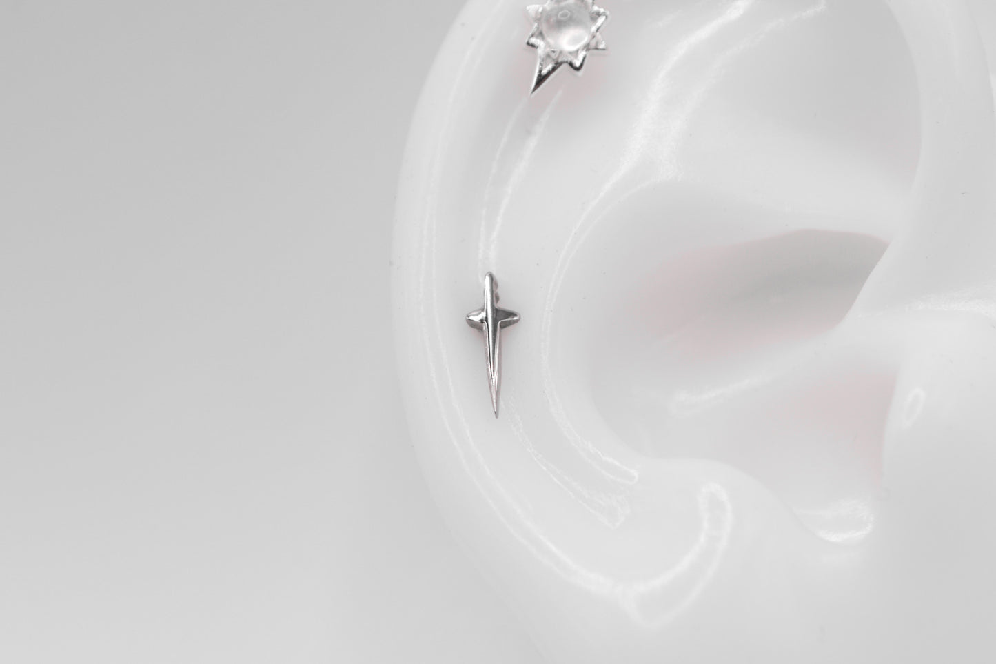 Defender Flatback Helix Piercing Stud - Tsuki Blade