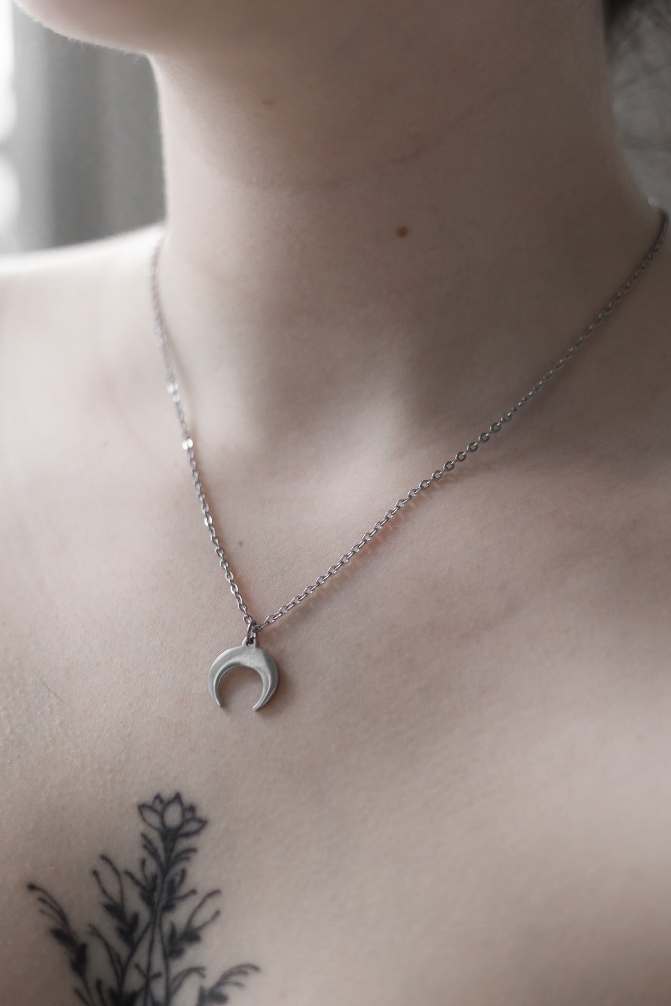 Gleaming Crescent Necklace
