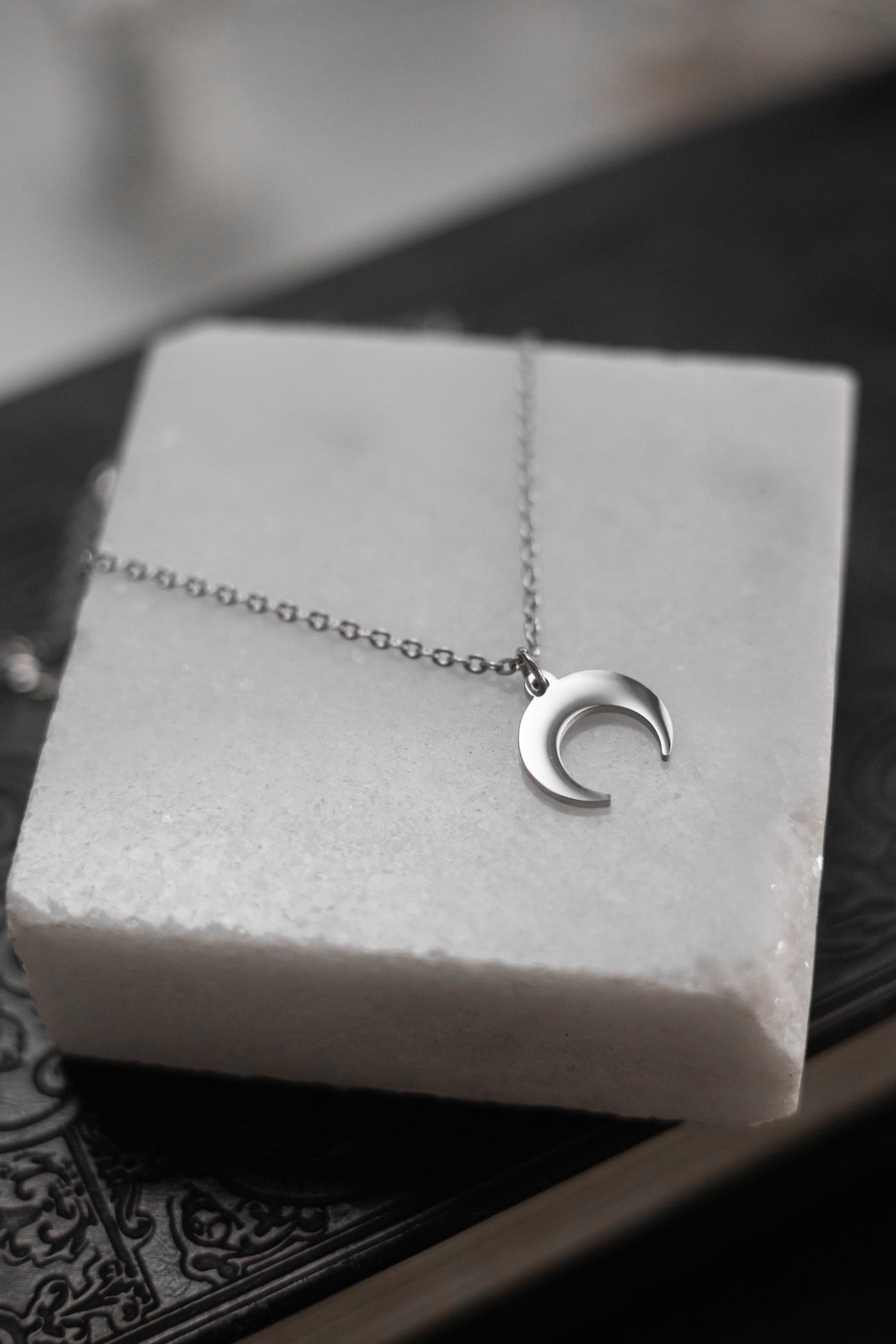 Gleaming Crescent Necklace