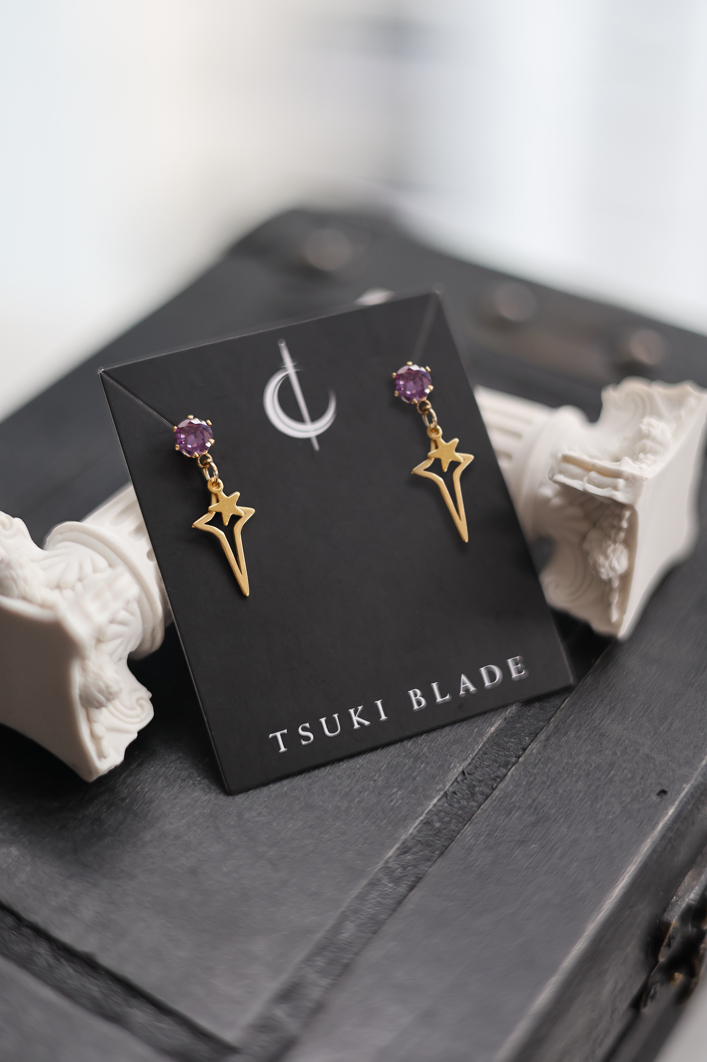 Bejeweled Star Dangle Studs