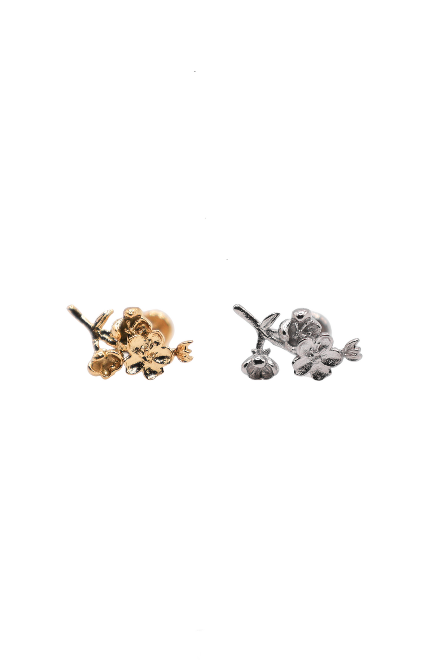 Sakura Branch Flatback Piercing Stud