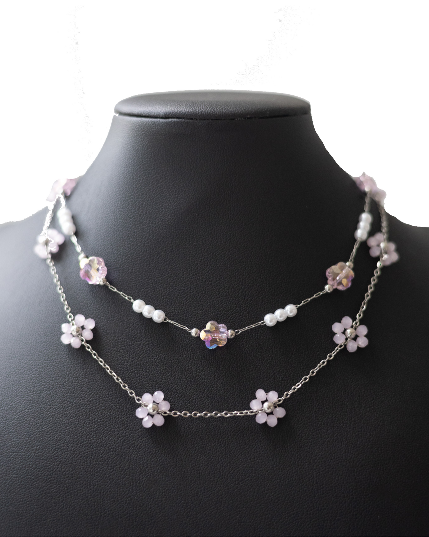 Soft Petals Necklace Duo