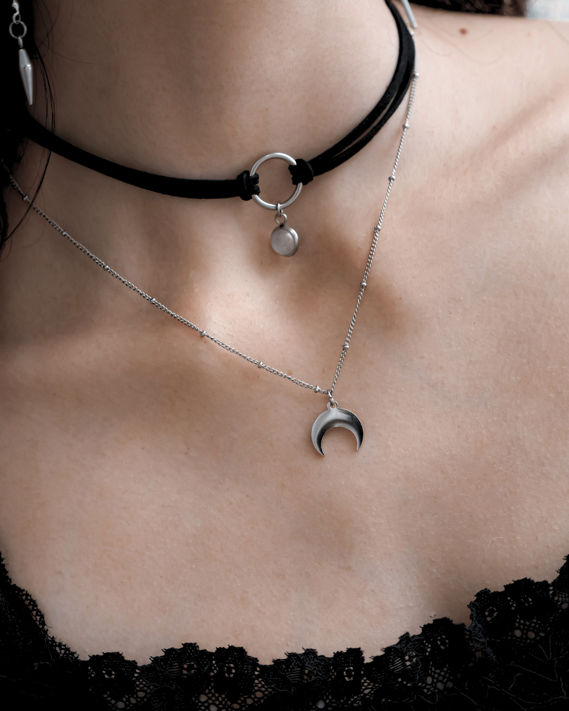 Gleaming Crescent Necklace – Tsuki Blade