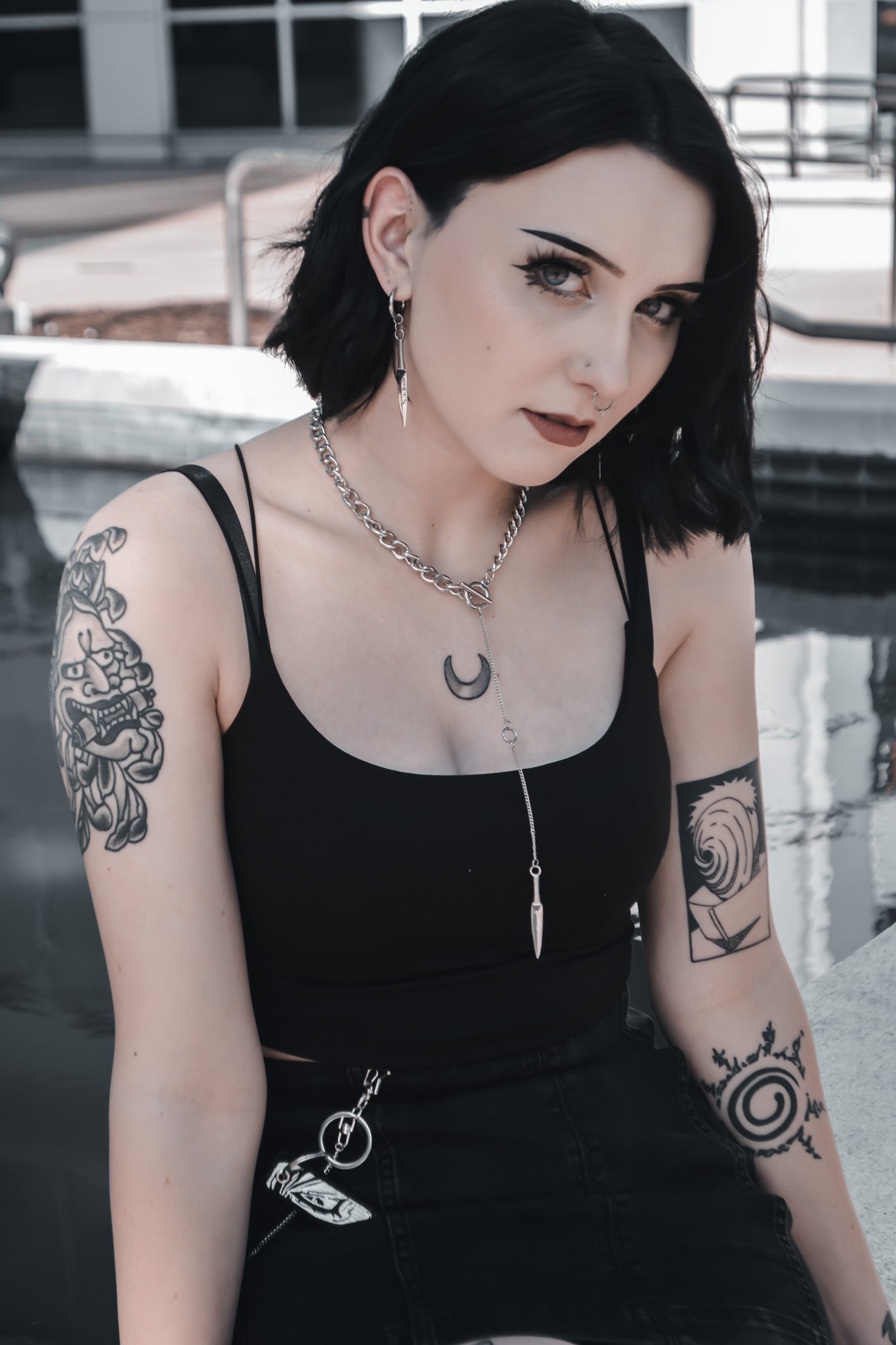 Nageru Drop Chain Choker - Tsuki Blade