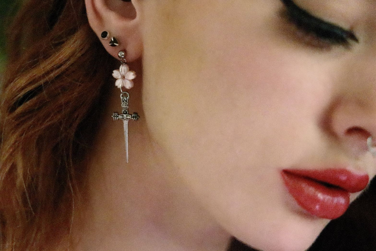 Sakura Blade Variant Earrings - Tsuki Blade