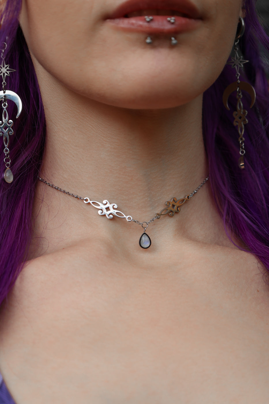 Moonstone Essence Choker Necklace