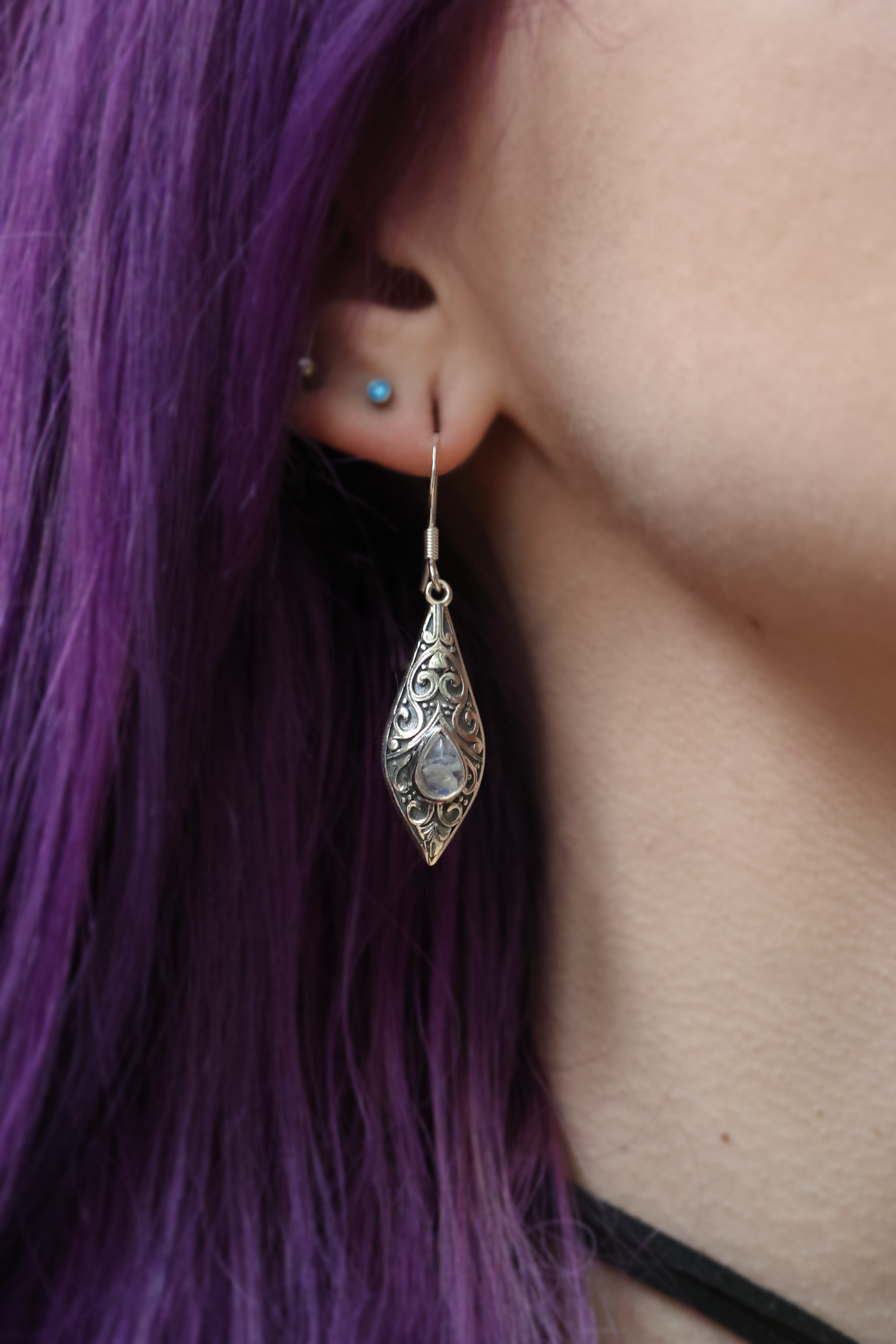 Amulet Moonstone Earrings