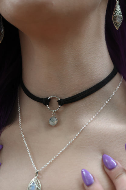 Moonstone Velvetine Choker