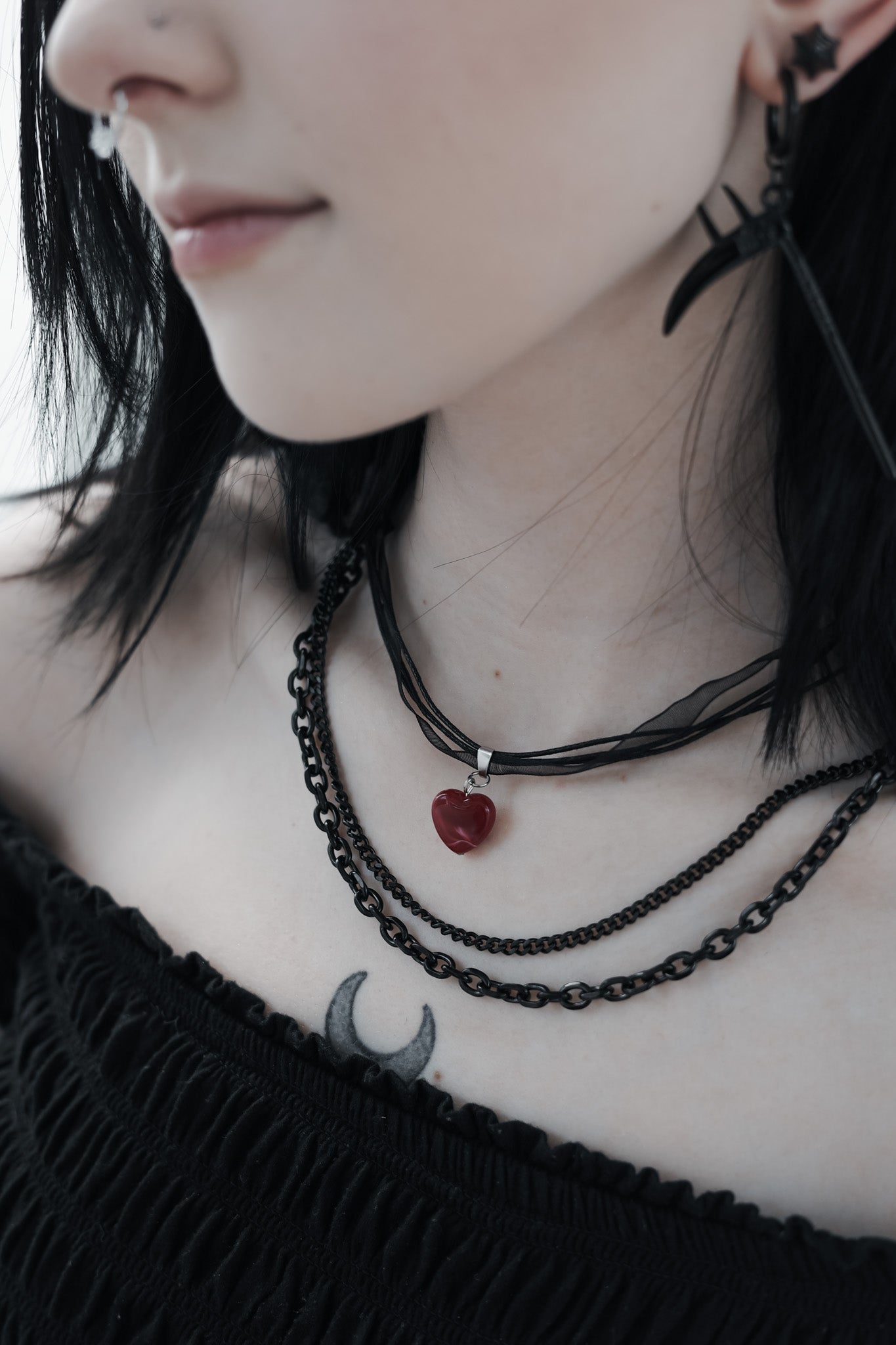 Vampire's Heart Choker Necklace