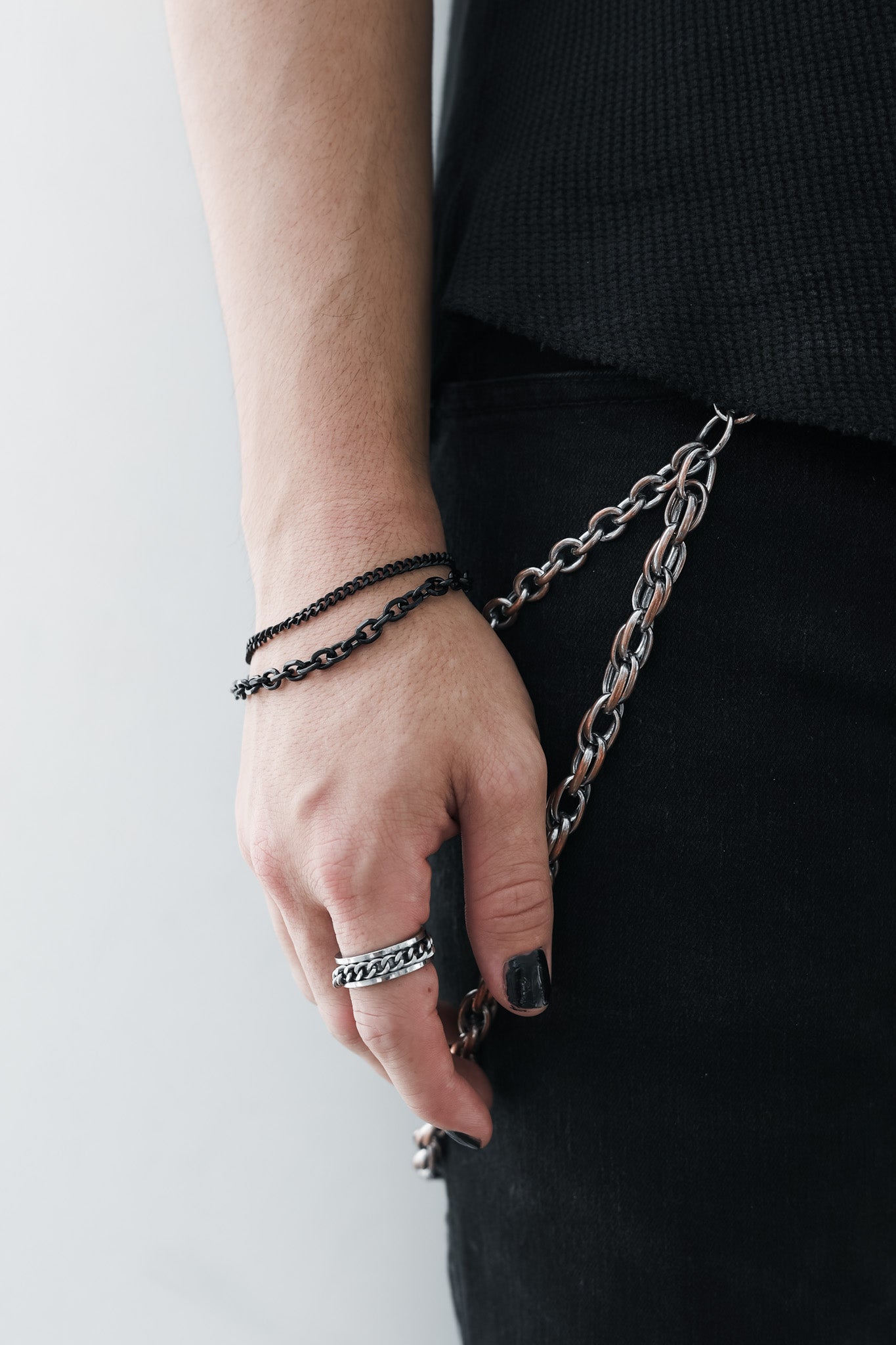 Makima Black Double Chain Bracelet