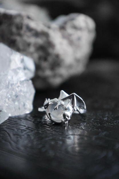 Dragon Egg Moonstone Ring
