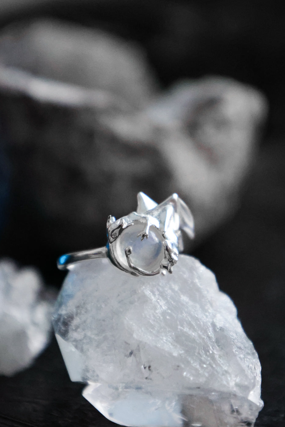 Dragon Egg Moonstone Ring
