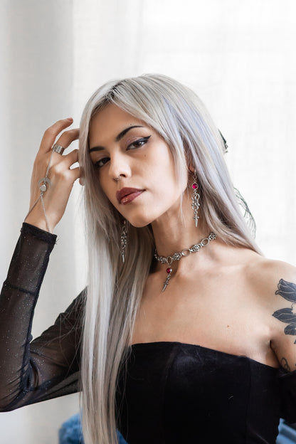 Shadow Amulet Choker Necklace