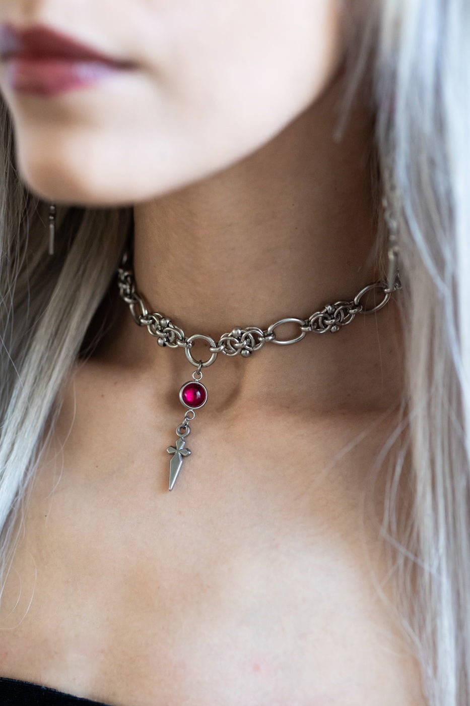 Shadow Amulet Choker Necklace