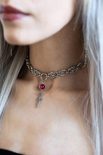 Shadow Amulet Choker Necklace