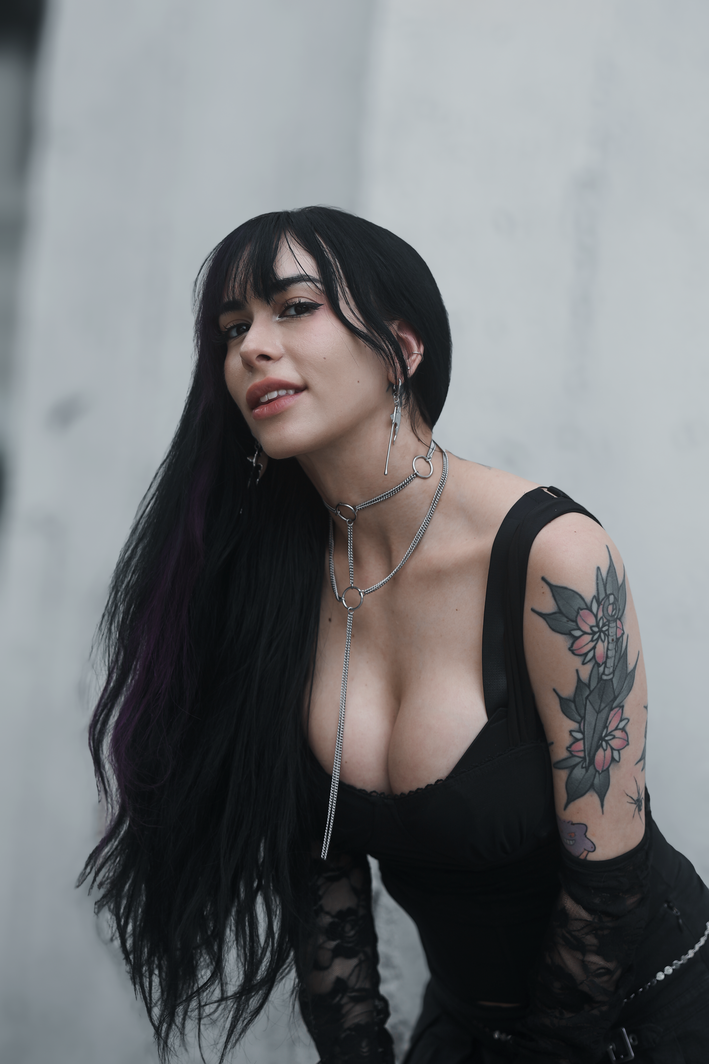 Cascade Of Chains Drop Choker Necklace