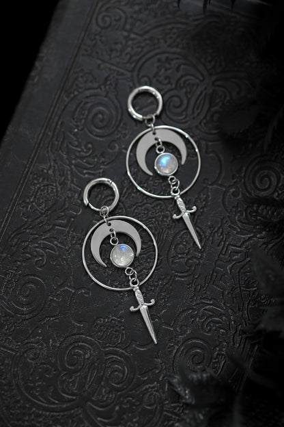 Lunar Blade Dagger Earrings