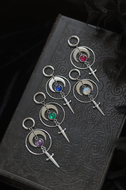 Lunar Blade Dagger Earrings