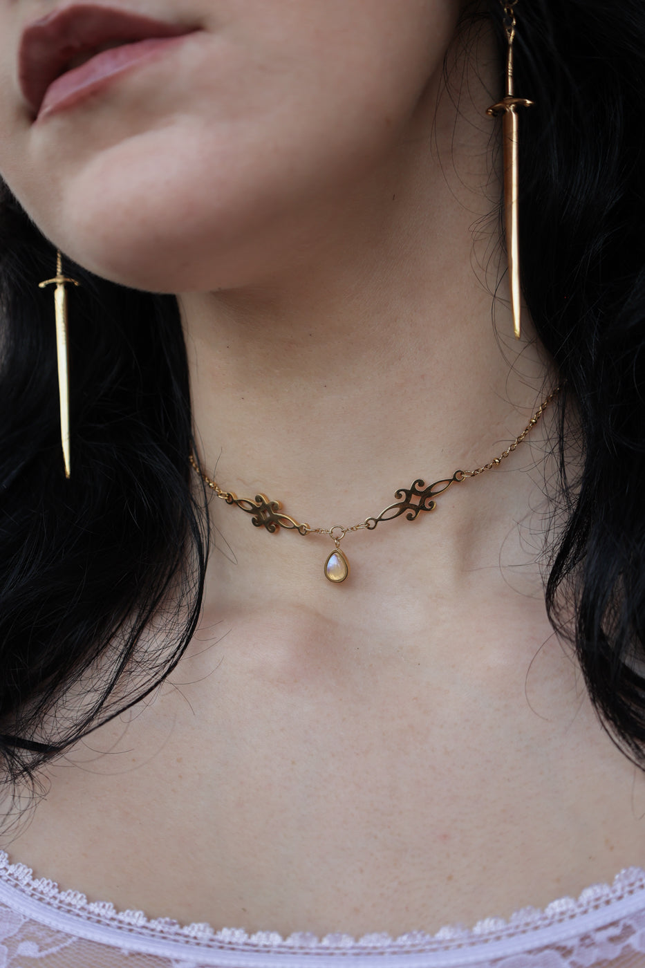 Moonstone Essence Choker Necklace