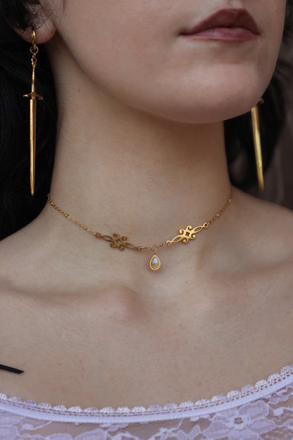 Moonstone Essence Choker Necklace