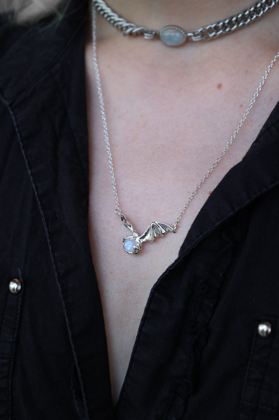 Dragon's Egg Moonstone Necklace