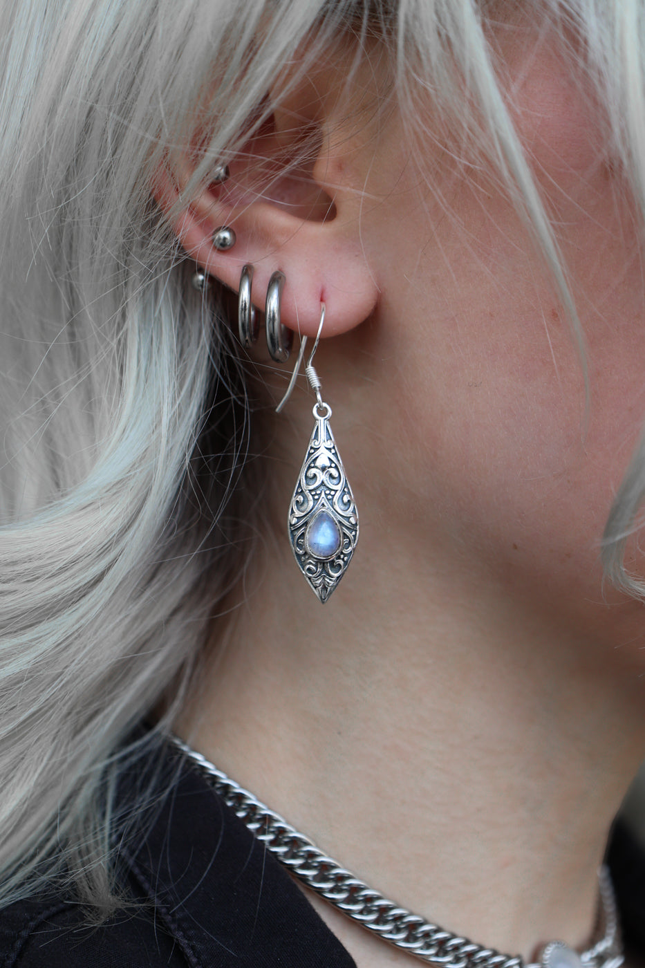 Amulet Moonstone Earrings