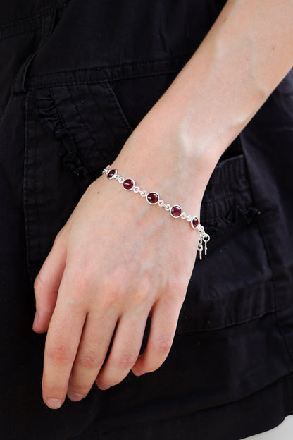 Garnet Wrap Bracelet