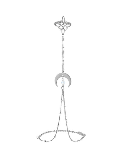 Crescent Binding Moonstone Hand Chain