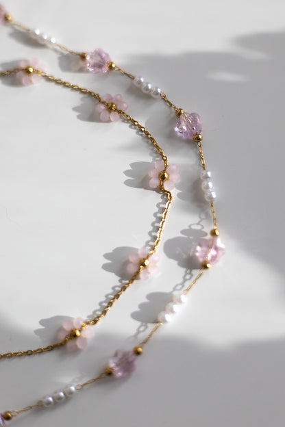 Soft Petals Necklace Duo