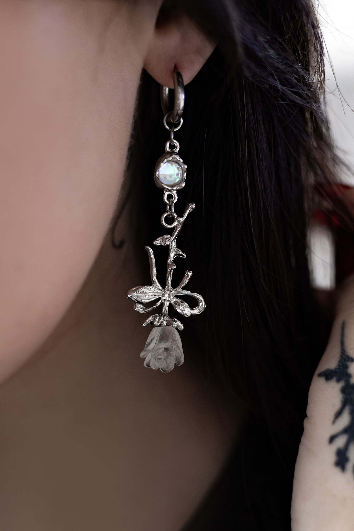 Crystal Rose Earrings