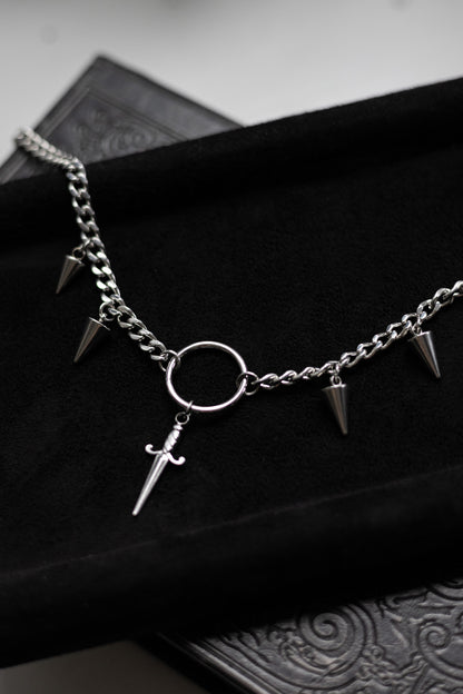 Rebel Spike Dagger Choker