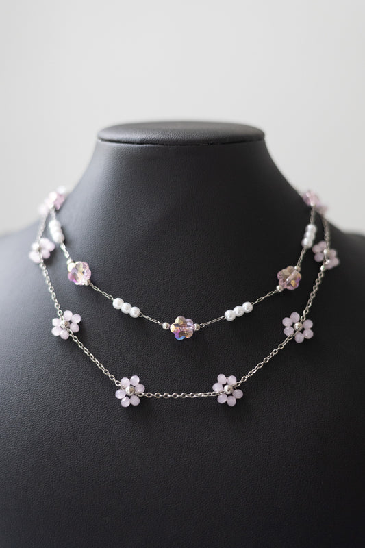 Soft Petals Necklace Duo