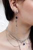 Silver / Clip-On Hoops / Ruby