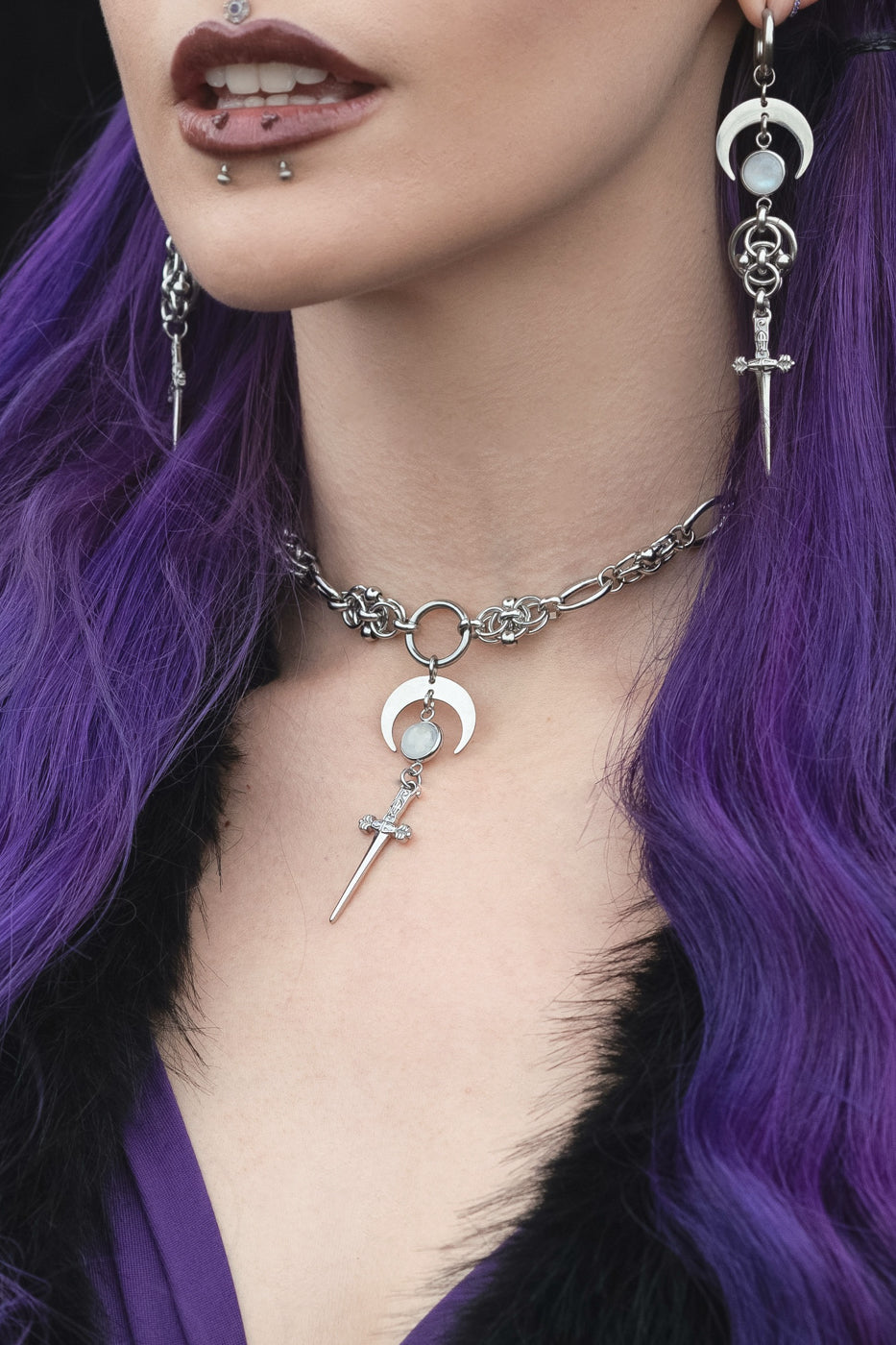 Lunar Amulet Choker Necklace