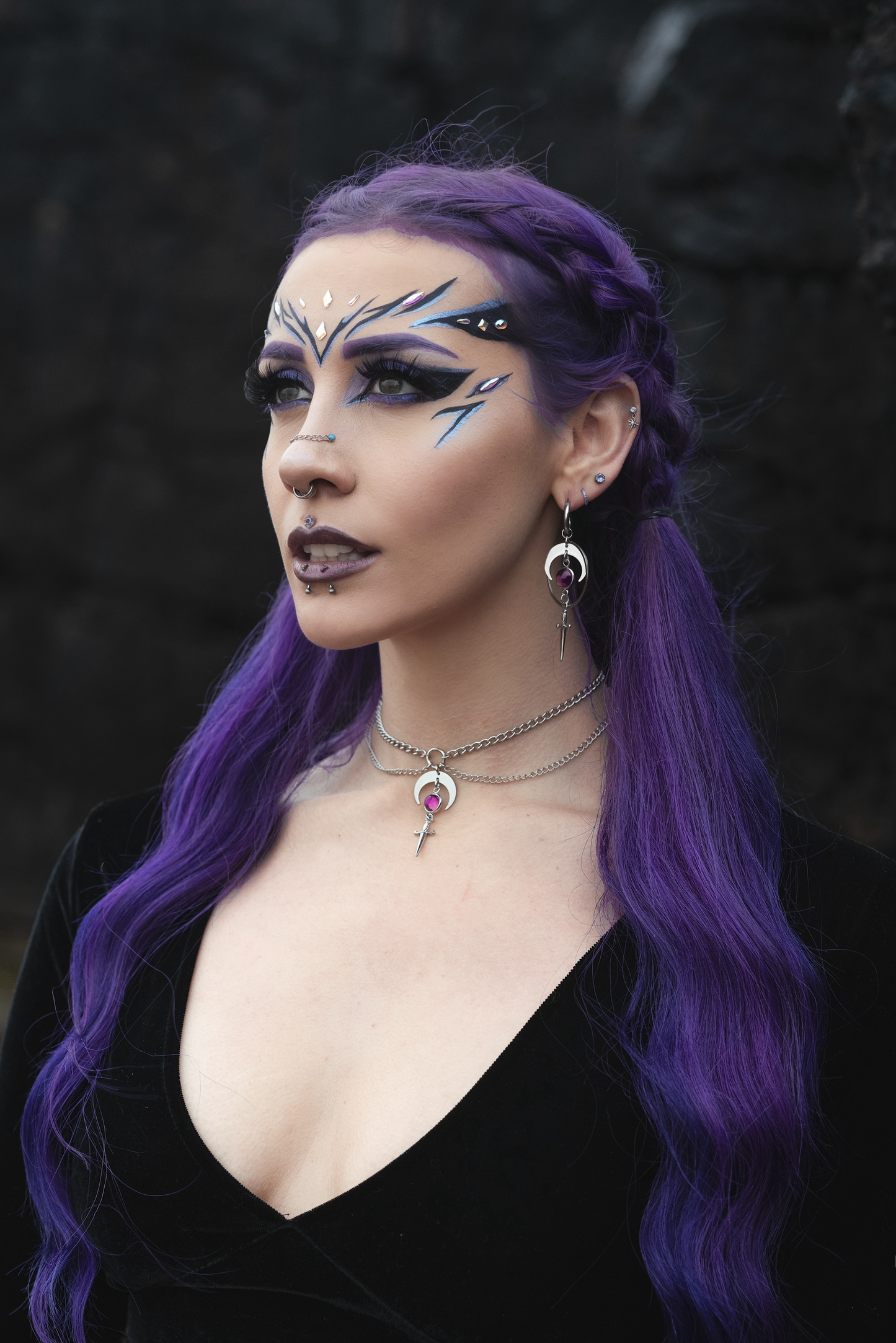 Lunar Blade Dagger Earrings