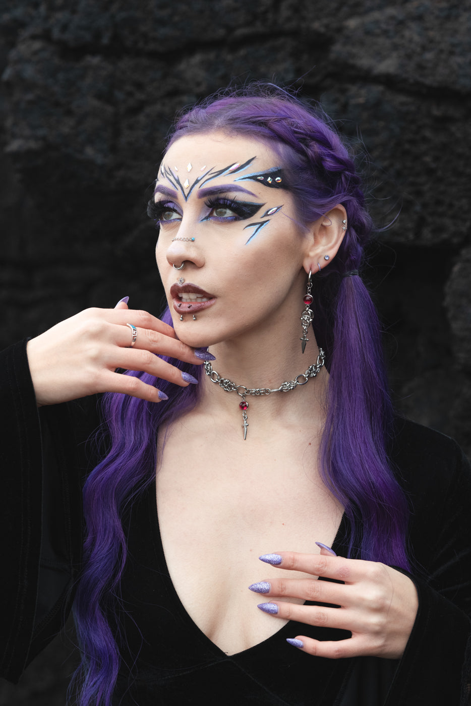 Shadow Amulet Choker Necklace