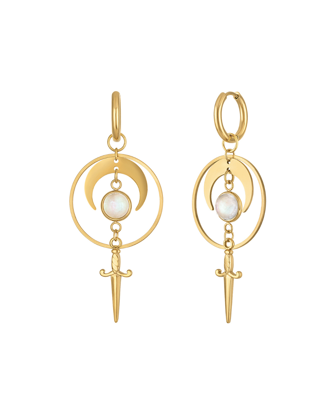 Lunar Blade Dagger Earrings