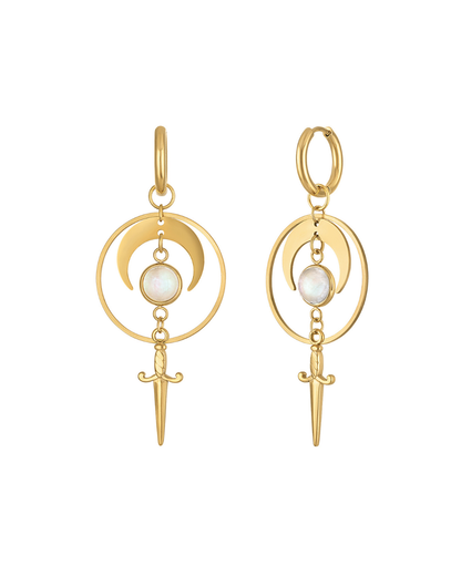 Lunar Blade Dagger Earrings