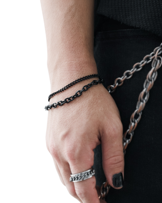 Makima Black Double Chain Bracelet