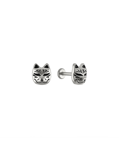 Kitsune Flatback Piercing Stud
